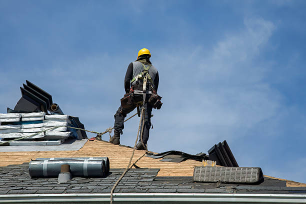 Professional Gutter Installation technician working in Verona, NJ